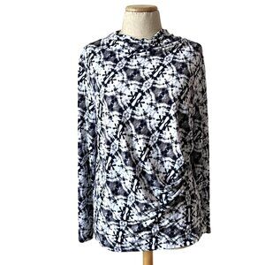 Clara Sunwoo Womens M Tie-Dye Long Sleeve Tunic Top Drape Design